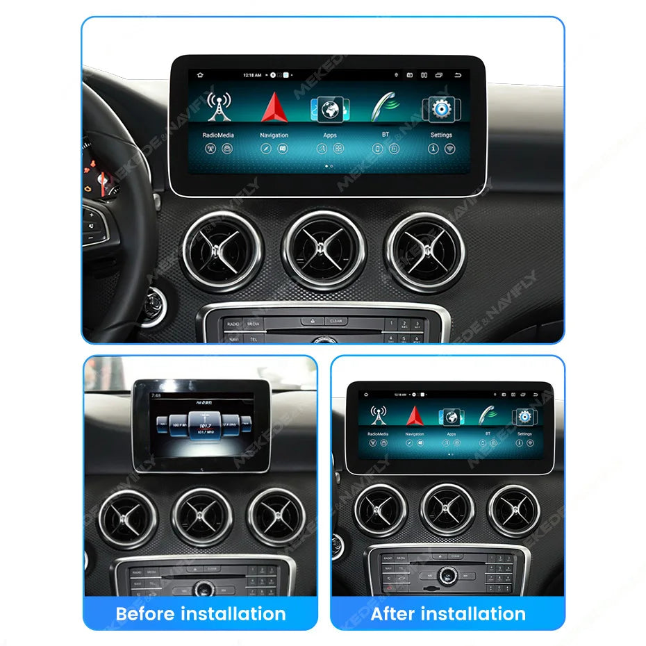 Android 14 Car Radio Wireless CarPlay For Mercedes-Benz A-Class W176 GLA X156 CLA C117 G Class W461 W463 DSP WIFI GPS Multimedia