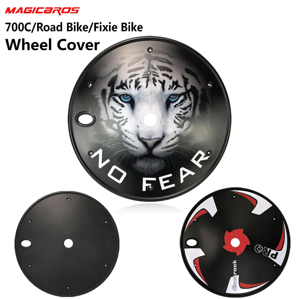 MAGICBROS 700C Wheel Cover Unisex Single Speed Gravel Road Bike 40MM 50MM 60MM 70MM Fixed Gear Bike 700C Closed Wheel Rim Cover
