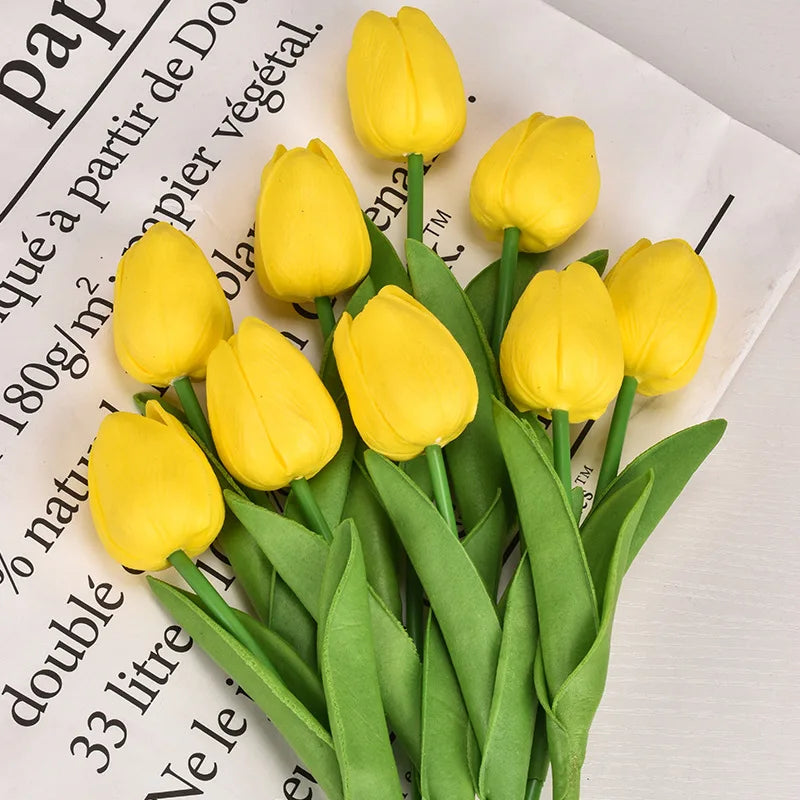 3/5/10/20pcs Tulips Artificial Flowers Real Touch Flower Bouquet Tulips Fake Flower for Wedding Home Decoration