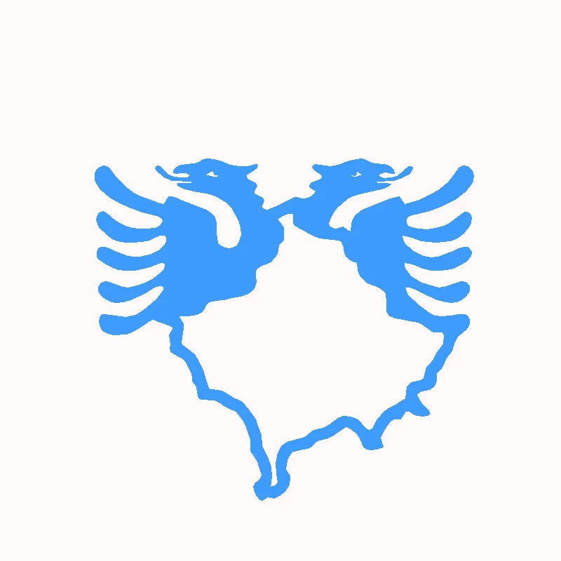 Kosovo Map Albania Double-Headed Eagle Vinyl Sticker Car Window Decor Laptop Decals for Apple MacBook Pro / Air Decoration