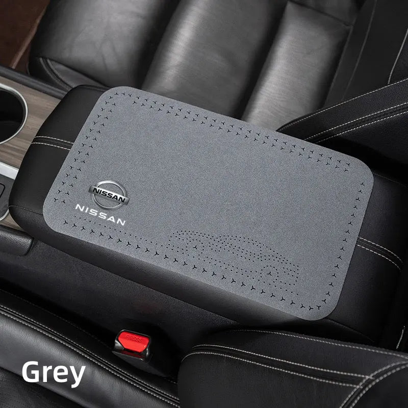 Leather Car Armrest Box Height Pad Universal Leather Armrest Cushion For Nissan  X-Trail Qashqai Micra NOTE Patrol Pulsar NISMO