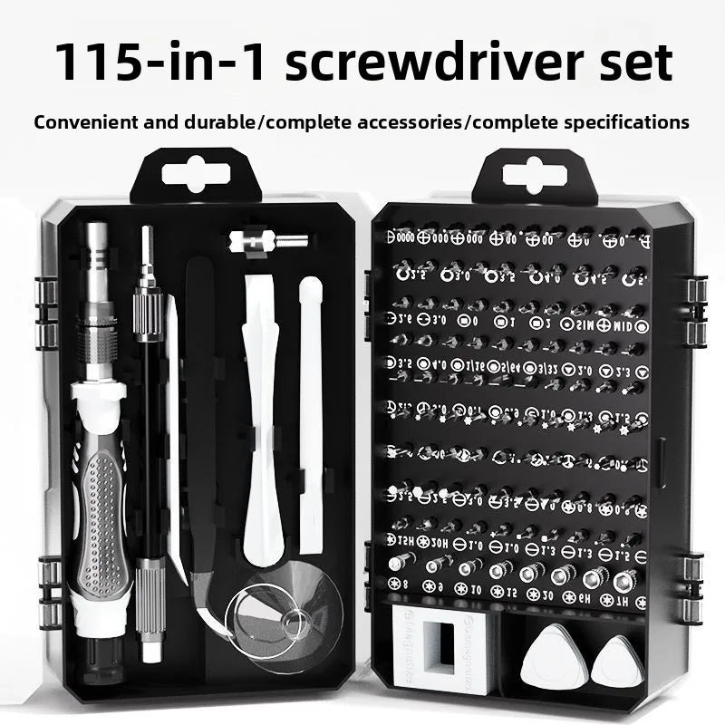 115-In-1 screwdriver set, strong magnetic and high hardness plum blossom disassembly machine, precision batch maintenance tool