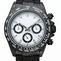39mm Carbon Fiber Panda Chronograph Watch VK63 Quartz Sapphire Crystal Custom Logo Men's Sports Wristwatch
