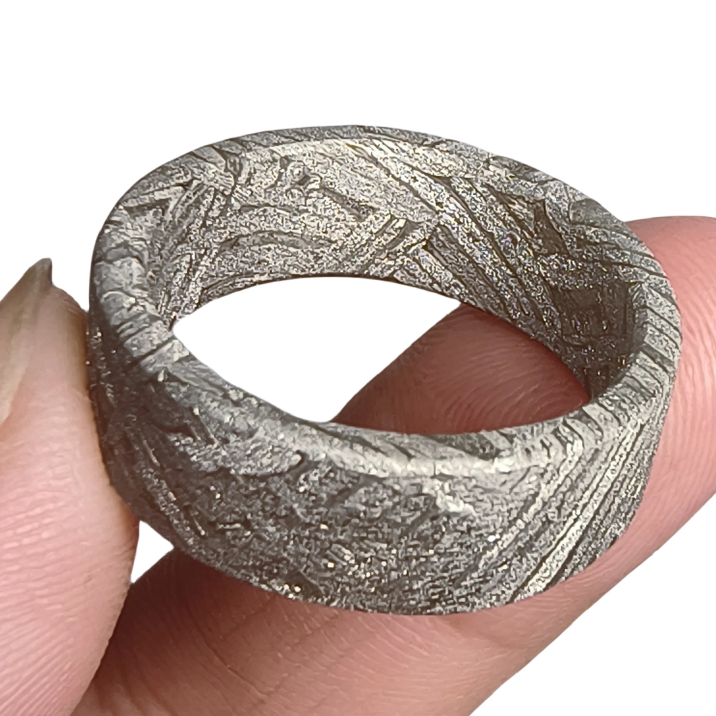Muonionalusta meteorite Lovers ring Natural iron meteorite pendant MeteoriteHandmade wedding ring Meteorite  Ring-I