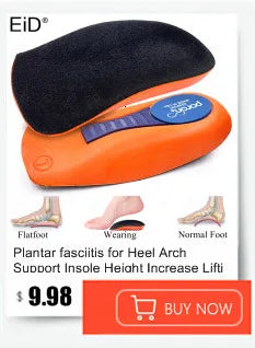 EiD New Arch Support 25mm Orthotic insole Black Leather orthotics Insoles for Flat Foot O/X Leg Corrected Shoe Sole insert pads