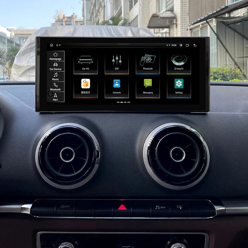 For Audi A3 2013 2014 2015 2016 2017-2020 10.25-inch car radio multimedia player Android 14 Wireless Carplay stereo DSP 4G WiFi