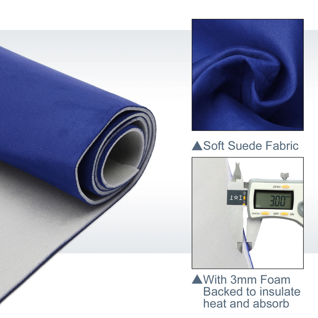 UXCELL Suede Headliner Fabric Foam Backed for Car Truck Interior Trim Protect Aging Broken Faded DIY Replacement 200x152cm