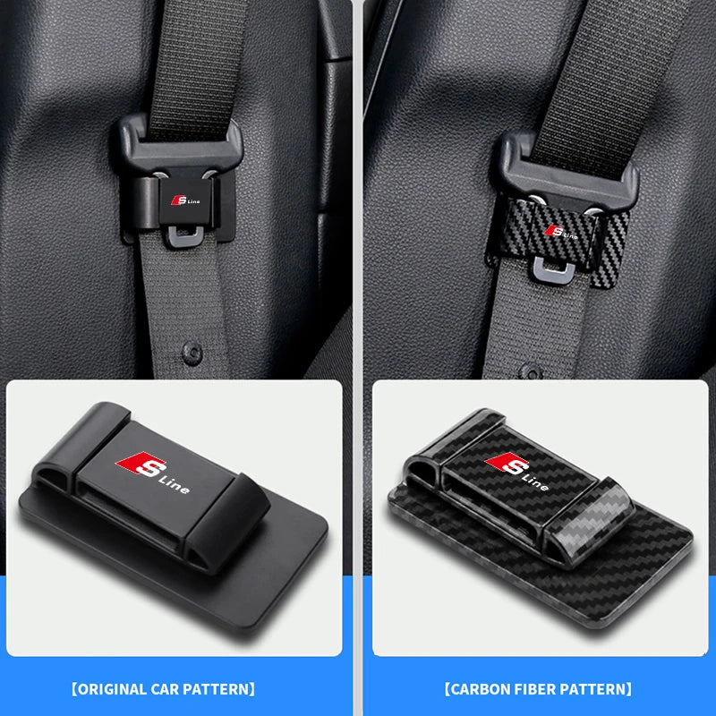 Car Seat Belt Stabilizer Anchor Clip Anti-Shak Accessories For Audi Sline A3 A4 A5 A6 A7 A1 A2 A8 Q1 Q2 Q3 Q4 Q5 Q6 Q7 Q8 TT RS3