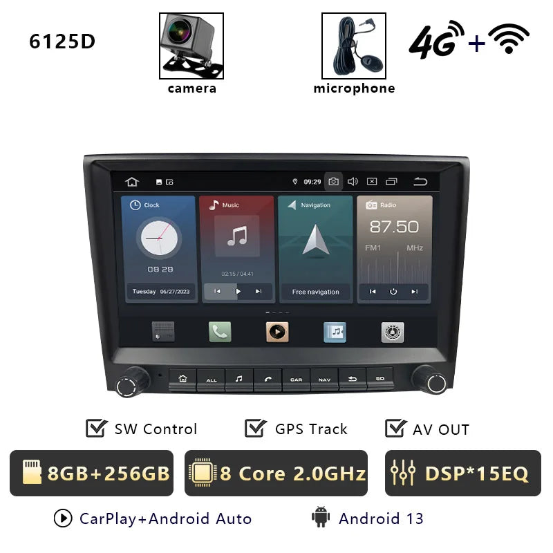 CHSTEK Carplay Android 13 For Porsche 911 987 997 Cayman Boxster Car Radio Player Multimedia GPS WIFI 4G RDS Bluetooth Autoradio