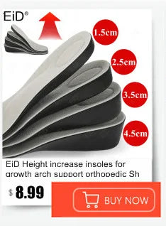 EiD New Arch Support 25mm Orthotic insole Black Leather orthotics Insoles for Flat Foot O/X Leg Corrected Shoe Sole insert pads