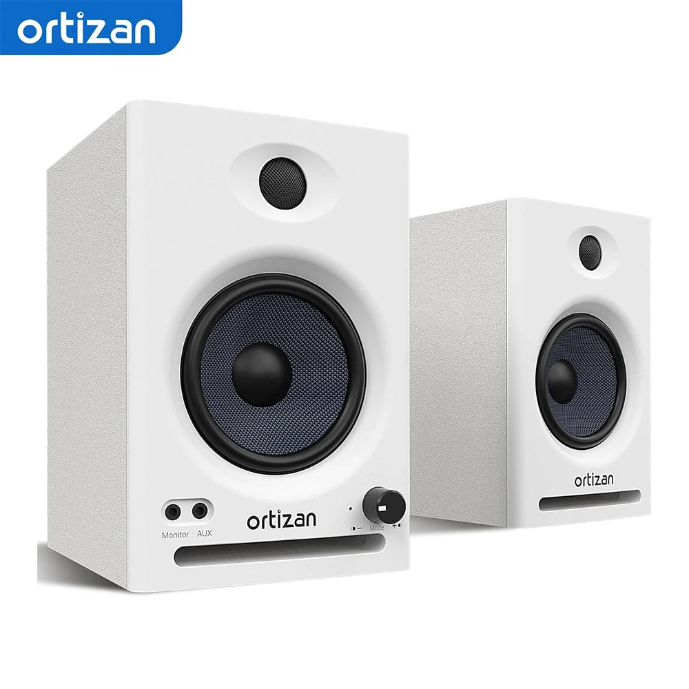 Enceintes de bibliothèque actives Ortizan, moniteur de studio, Bluetooth 5.3 sans fil, ordinateur, TV, PC, DAC USB, système de caisson de basses Hi-Fi pour la maison