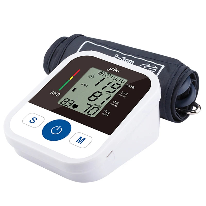 Tensiometer Heart Rate Pulse Meter BP Monitor Healthy Digital Arm Blood Pressure Meter Cuff Medical Automatic Pressure Tonometer