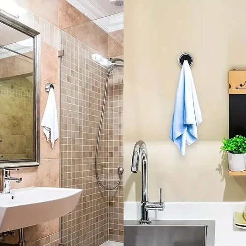 1/3pc Porte-serviette mural adhésif, Clip de serviette à ventouse pour salle de bain et cuisine
