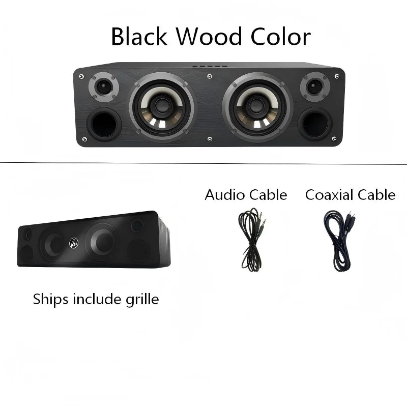 110W Home Desktop Bluetooth Amplifier All-in-One  HiFi Sound Quality Super Bass Wooden Subwoofer for Homes Theater & TV Soundbar