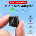 2026 NEW Upgraded Wired To Wireless Carplay Android Auto 2In1 Adapter Car Gadget Smart Box Plug and Play 5Ghz Wifi Fast Connect