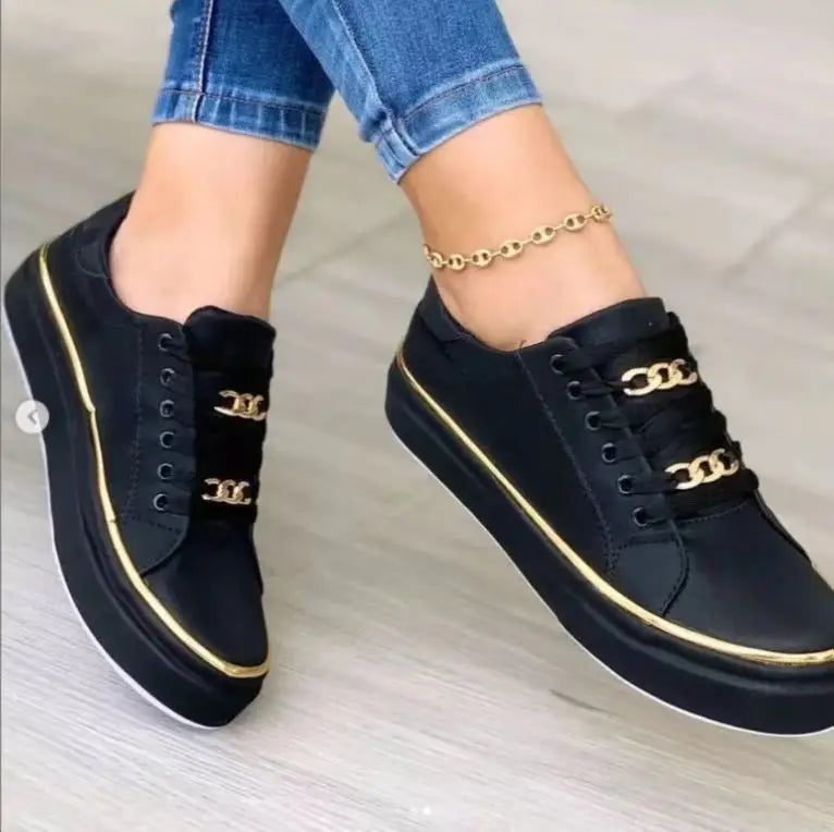 Board shoes women's large women's low-heeled lace-up small white shoes women's casual single shoes tide