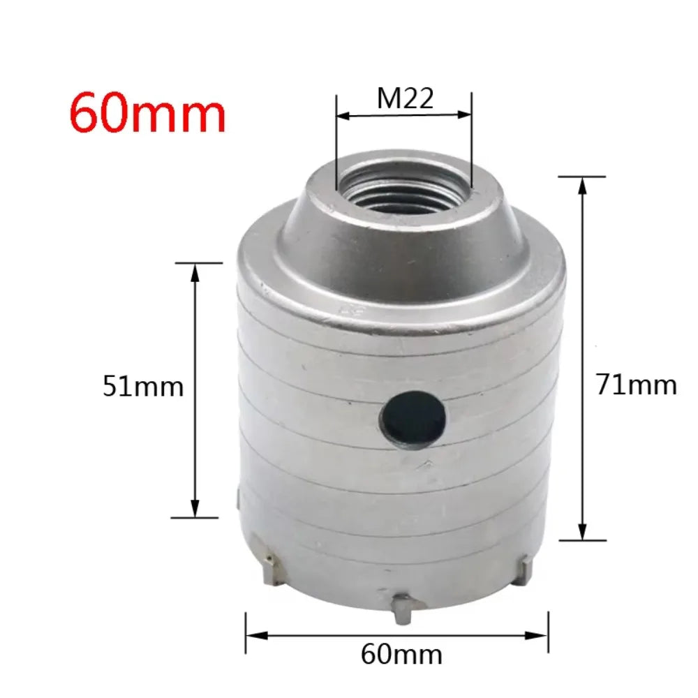 40mm-60mm Concrete Hole Saw Round Shaft Metal Cutting Masonry Construction Tool Heavy Duty High Strength