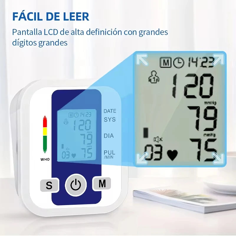 Tensiometer Heart Rate Pulse Meter BP Monitor Healthy Digital Arm Blood Pressure Meter Cuff Medical Automatic Pressure Tonometer