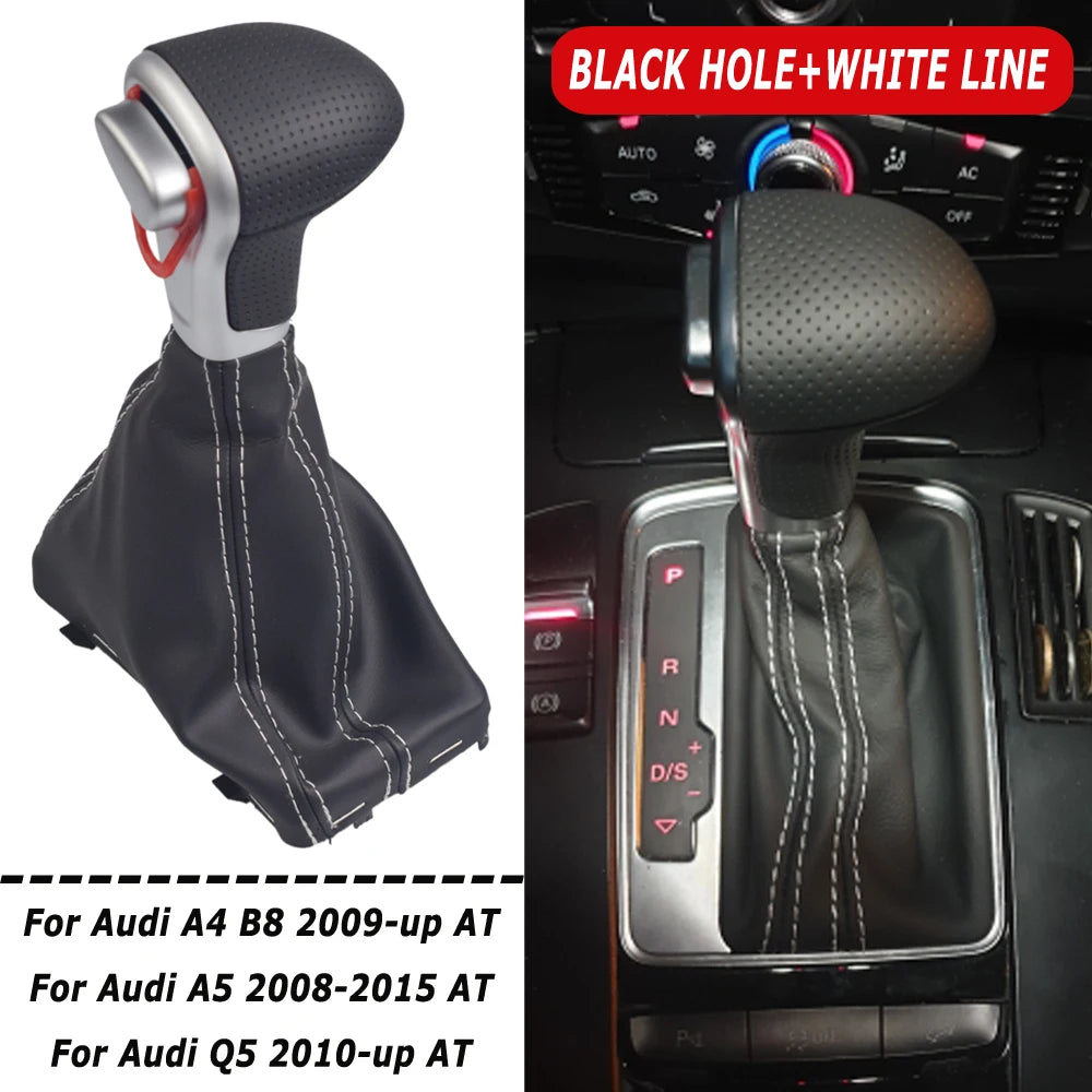 Carbon Fiber/Wood Automatic Gear Shift Knob For Audi A4 B8 2009-up/A5 2008-up/Q5 2009-2015/A6 C6 2006-2011/A6L C7 2012-2018