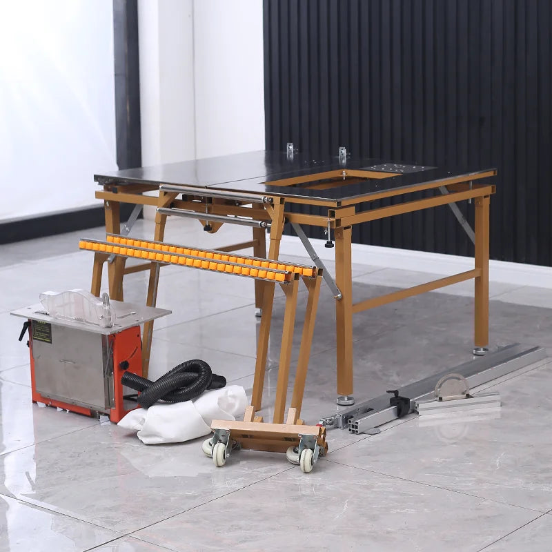 Multi-functional Push Table Saw Precision Guide Rail Folding Electric Panel Saw Kit with Cutting Saw Banding Machine Option Saw