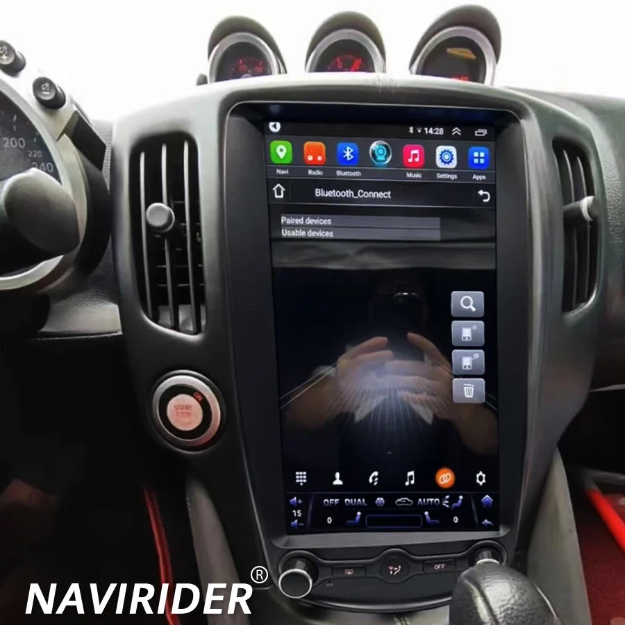 Autoradio GPS Auto BT DSP 8+256GB Stéréo Pour Nissan 370Z 2008 - 2019 Android 15 Multimédia Automobile 13.8Inch Carplay Unité Principale