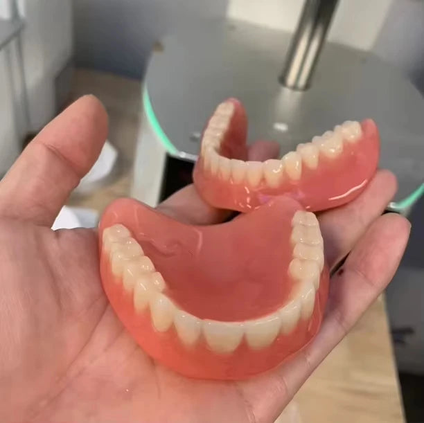 Premium Custom Upper & Lower Full Mouth Silicone Dentures, Lifelike Natural Teeth All-Day Comfort Boost Confidence & Oral Care