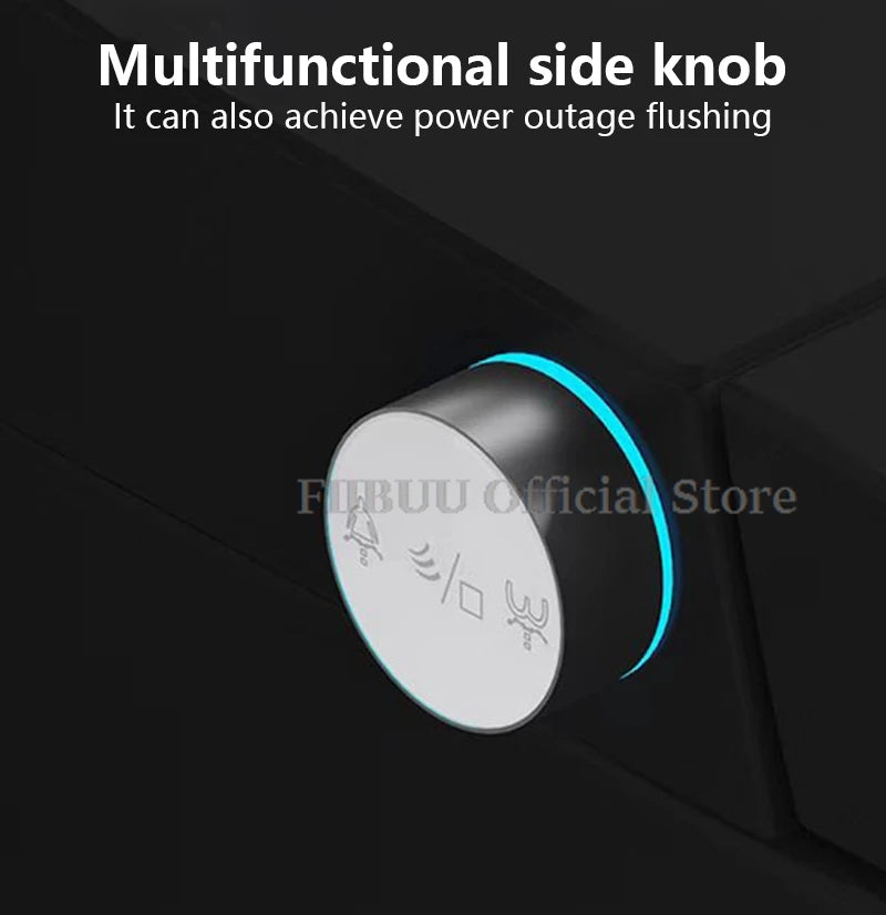 One Piece Elongated Smart Toilet Bidet Built-in Water Tank No Water Pressure Limit Display Screen AutoOpen AutoFlush Heated Seat