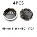 4P 60mm 61mm 68mm 69mm Car Styling Wheel Center Cap Hub Covers Badge 4B0601170 For Audi A3 A4 A5 A6 A7 A8 S4 S6 Car Accessories