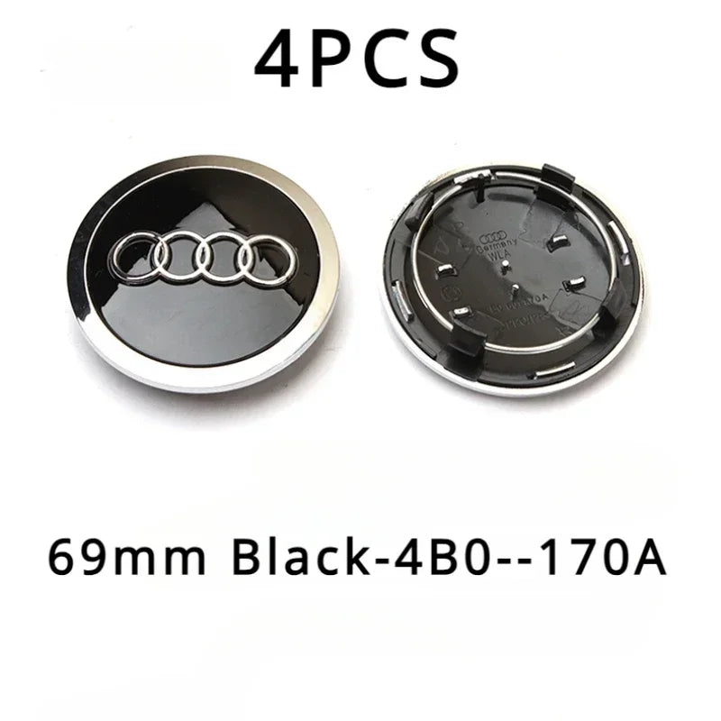 4P 60mm 61mm 68mm 69mm Car Styling Wheel Center Cap Hub Covers Badge 4B0601170 For Audi A3 A4 A5 A6 A7 A8 S4 S6 Car Accessories