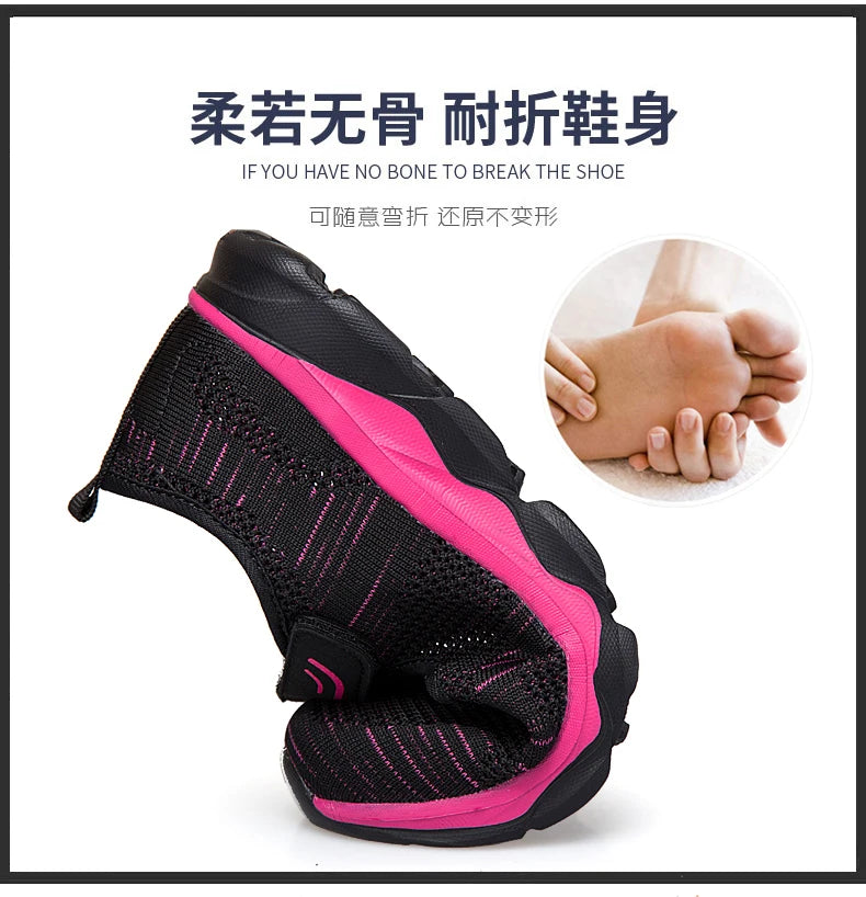 Women's Breathable Walking Shoes Ladies Fashion Mary Jane Sneakers Adjustable Working Nurse Shoes Lightweight Flats Roll