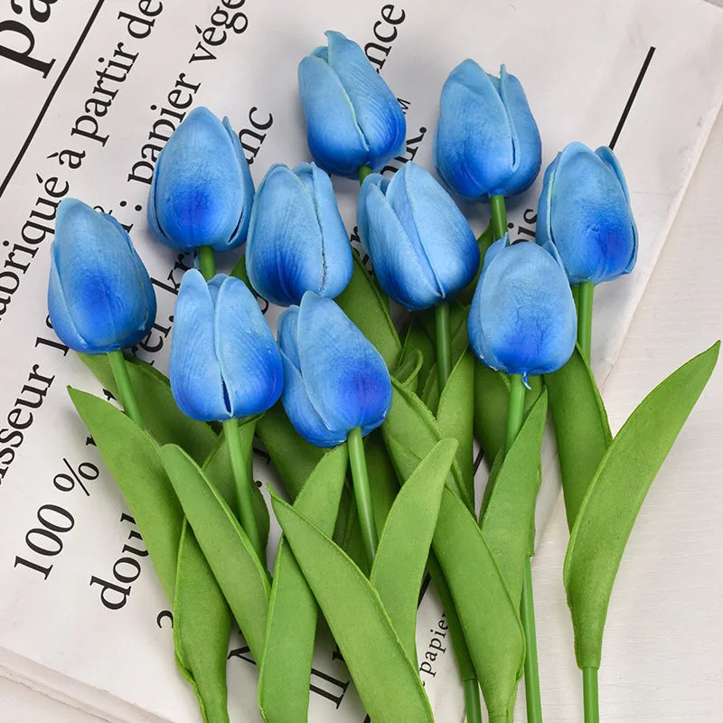 3/5/10/20pcs Tulips Artificial Flowers Real Touch Flower Bouquet Tulips Fake Flower for Wedding Home Decoration