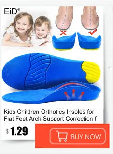 EiD New Arch Support 25mm Orthotic insole Black Leather orthotics Insoles for Flat Foot O/X Leg Corrected Shoe Sole insert pads
