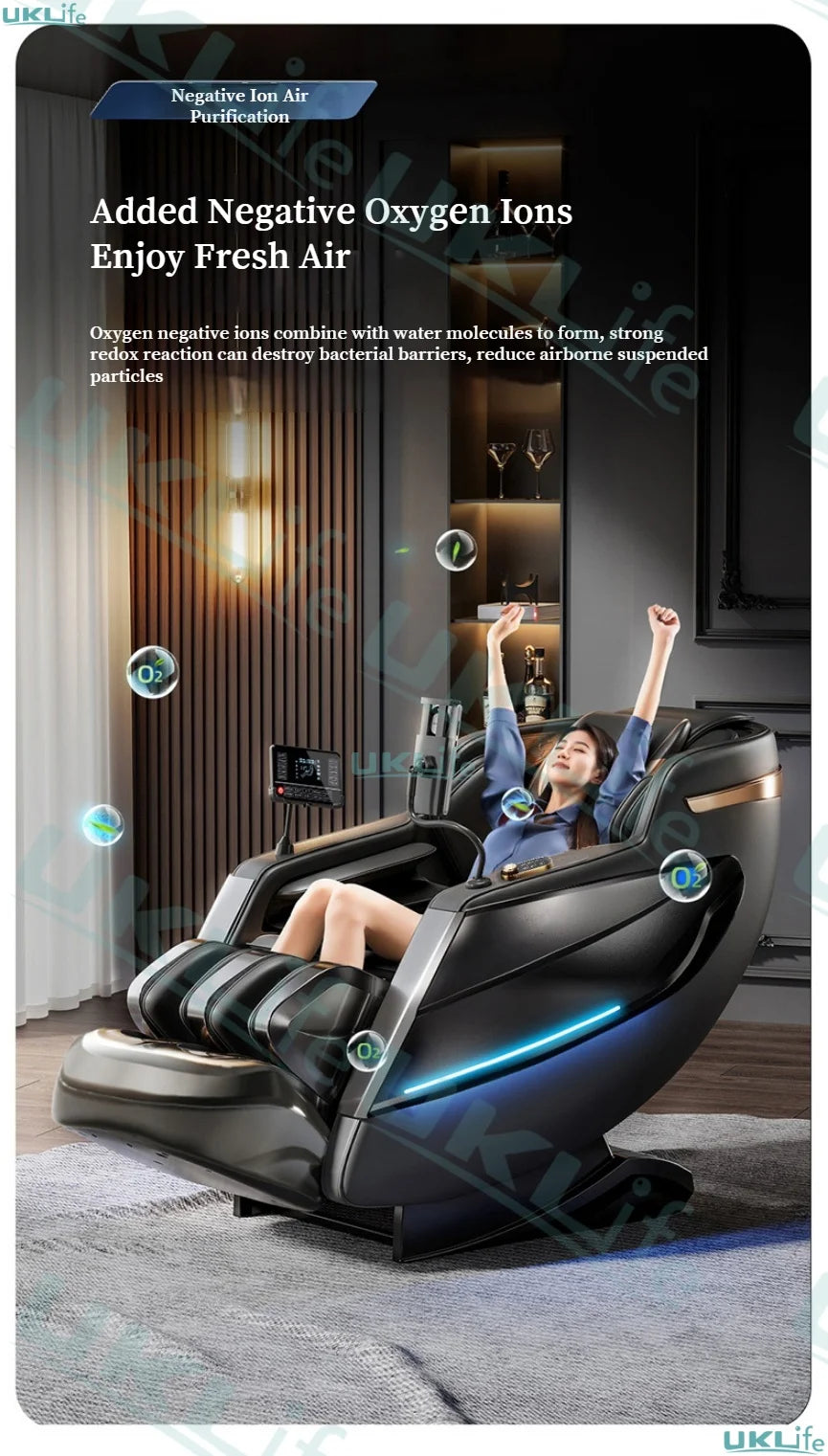 2026 MAX6D Dual-Core Jade Massage Chair with Calf Massage, 152cm Dual SL Track, AI Voice Control, Zero Gravity Mode