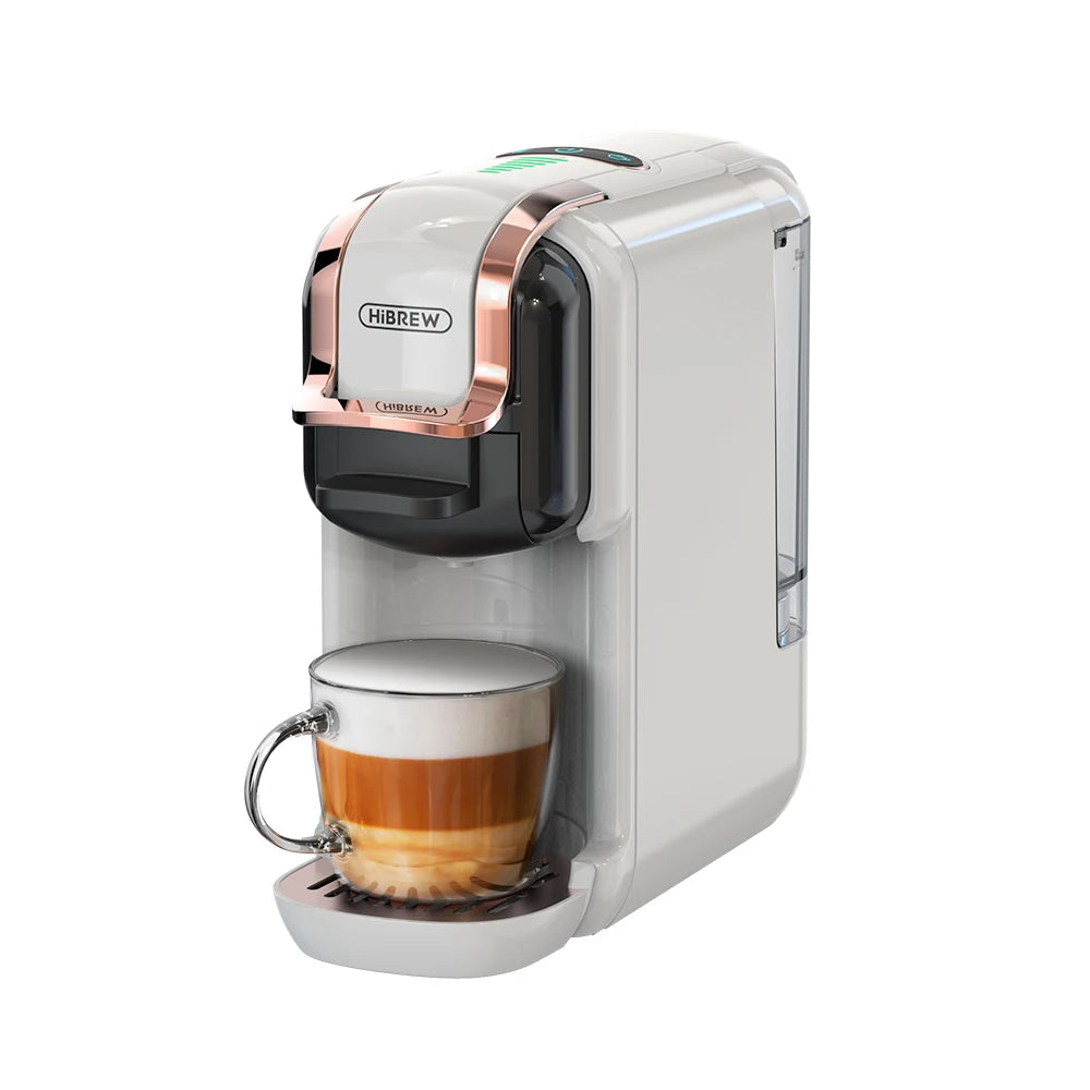 HiBREW Multiple Capsule Coffee Machine, Hot/Cold Dolce Gusto Milk Nespresso Capsule ESE Pod Ground Coffee Cafeteria 20Bar 5 in 1