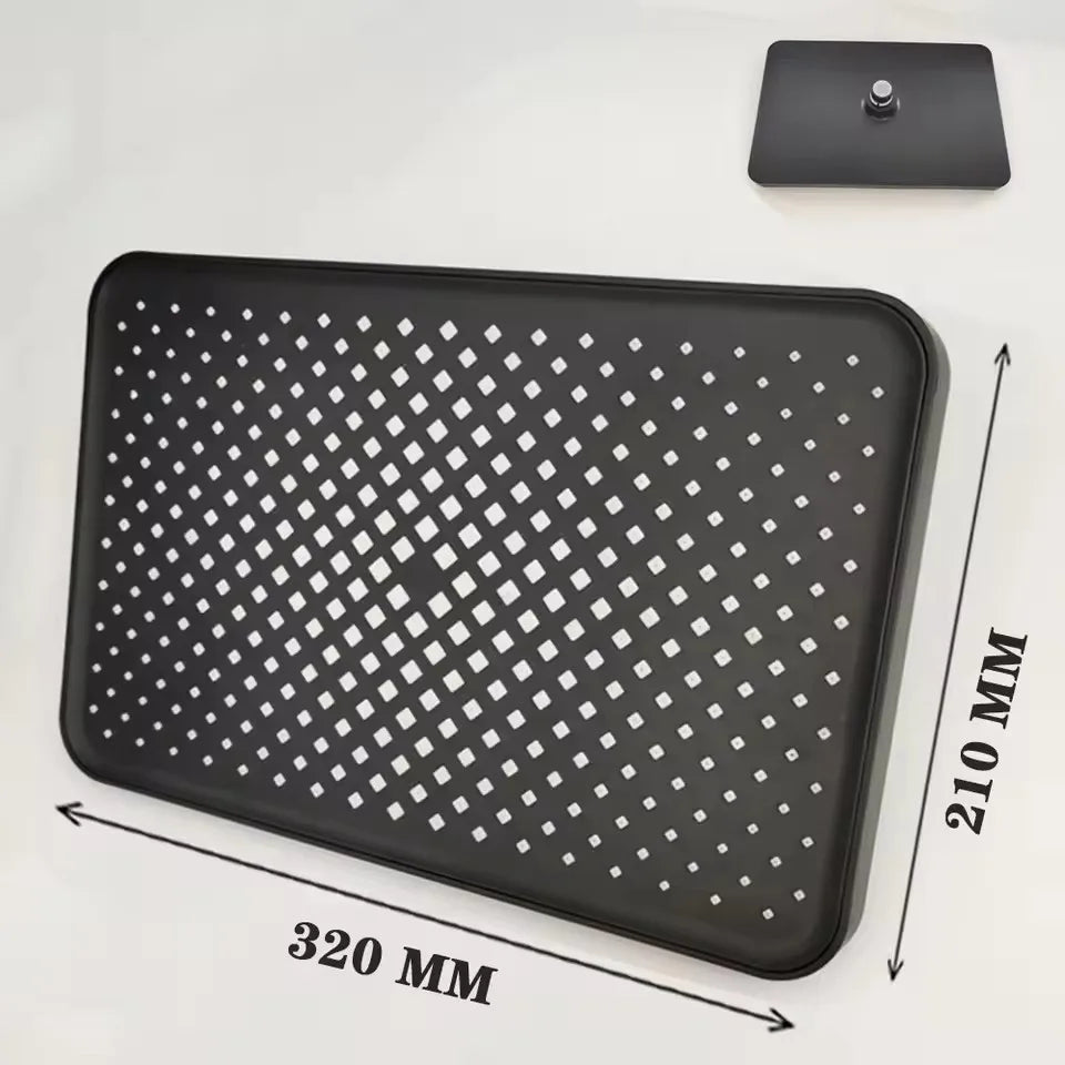 New 30cm Large Size High Pressure Overhead Rain Shower Head Large Flow Booster Rain Shower Head 360° Rotation Water Saving