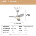 Ventilateur de plafond avec lumière, Ventilateur de plafond discret de 25 pouces/42 pouces/52 pouces avec télécommande, Pour intérieur et extérieur couvert