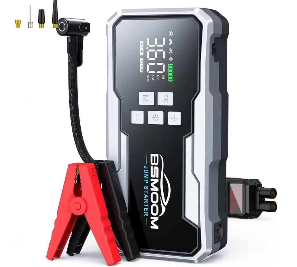 150PSI Air Pump Car Battery Emergency Boosters ,7000A/1500A PEAK Car Jump Starter Power Bank ,Portable Starting Device Car Starter New,Cars with USB Ports And LED Flashlight, 26800mAh/21800mAh Portable Car Jump Starter, Batte