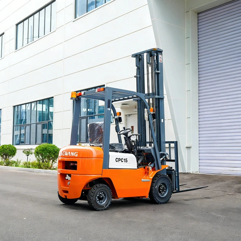 HWCPC15 1.5 Ton Forklift Diesel Powered Industrial Fork Lift Truck Heavy Duty Material Handling Equipment