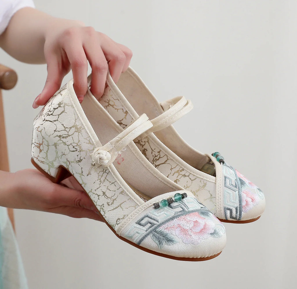 Shoes for Women Embroidery Ethnic Style Traditional Old Beijing Streetwear Dance Vintage Cheongsam Chinese Style Hanfu Qi Pao