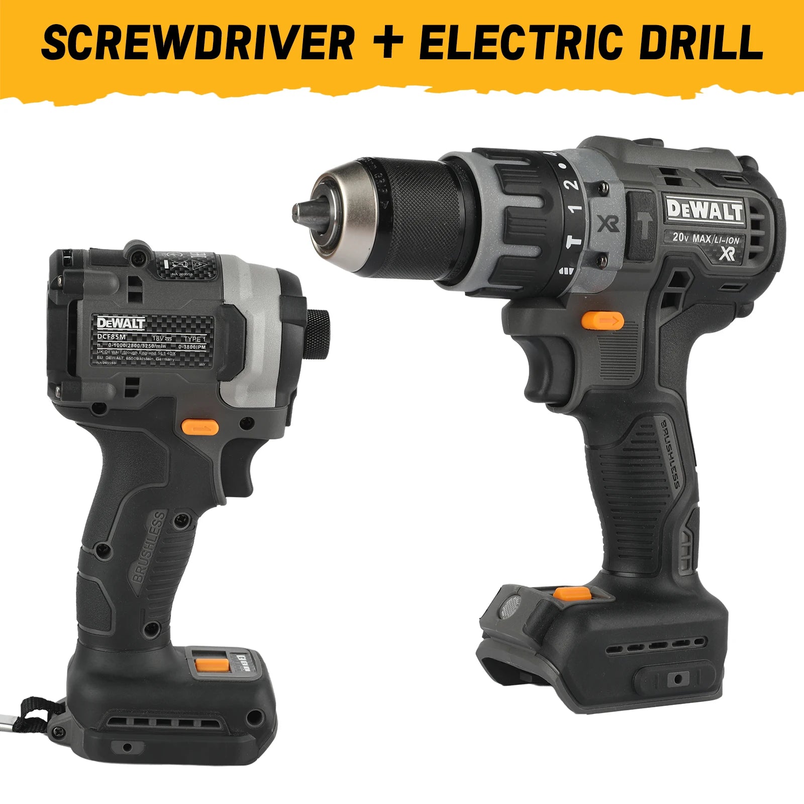Perceuse-visseuse à percussion sans balai DEWALT DCF85M 20 V | Couple de 205 Nm, 0-3250 tr/min, mandrin de 13 mm, outil électrique