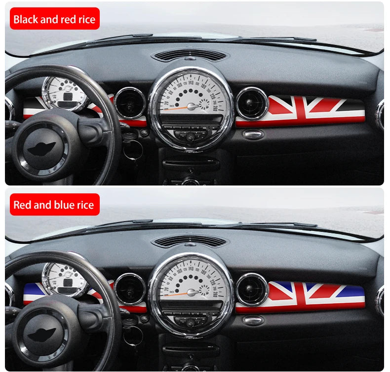 Car Dashboard Decal Leather Sticker For Mini Cooper R56 R55 R54 R57 R58 R59 Car Accessories Styling Only Left handdrive