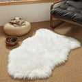 White Small Sheepskin Rug, Ultra Soft 2x3 ft Mat, Washable Shag, Ideal for Nursery, Throw or Bed, Living Room, Kids Room