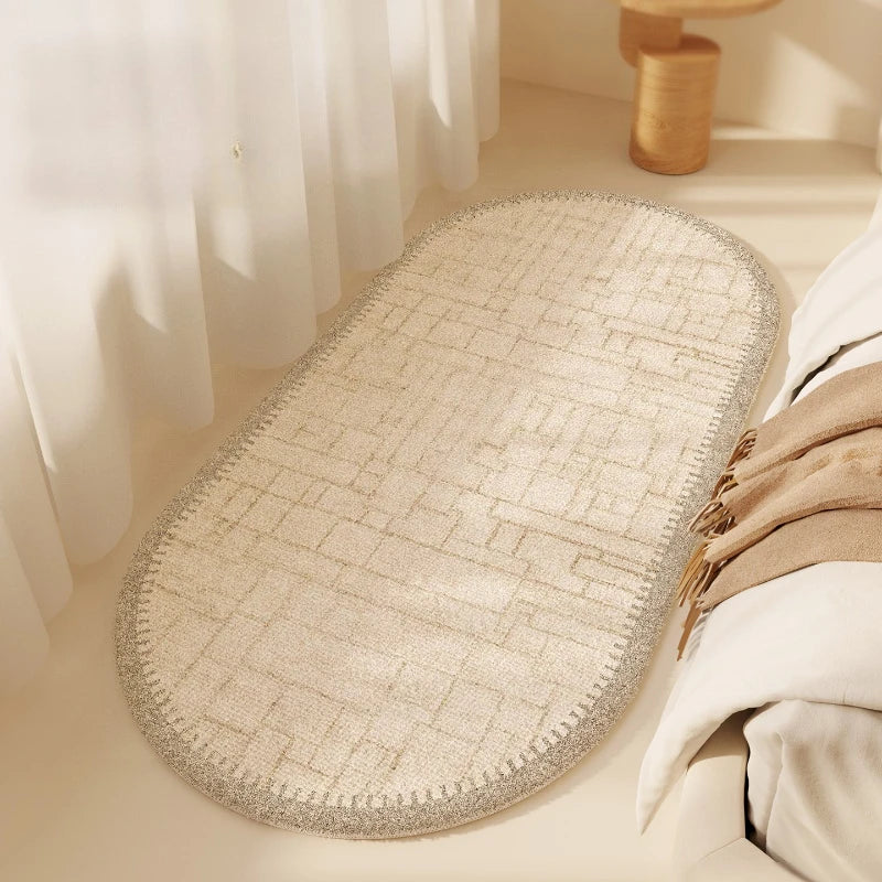 Tapis de style moderne pour chambre à coucher, doux et moelleux, pour la décoration du salon, tapis simple et épais en peluche pour le chevet, lavable, pour le salon.