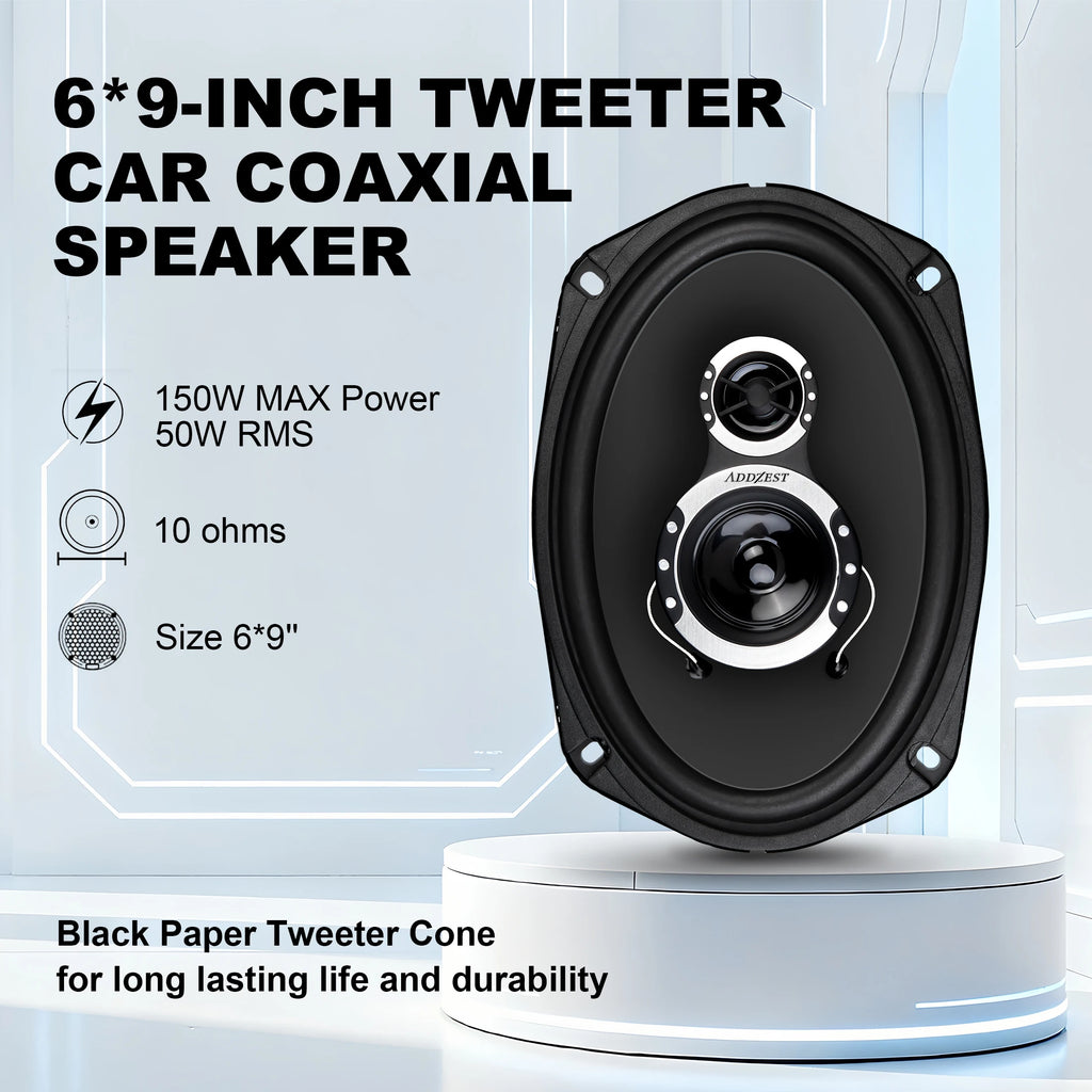 2PCS 6*9" Car Coaxial Speakers with 150W Max Power, PEI Tweeter Hybrid Surround, Car Door Speakers, Great Stock Replacement