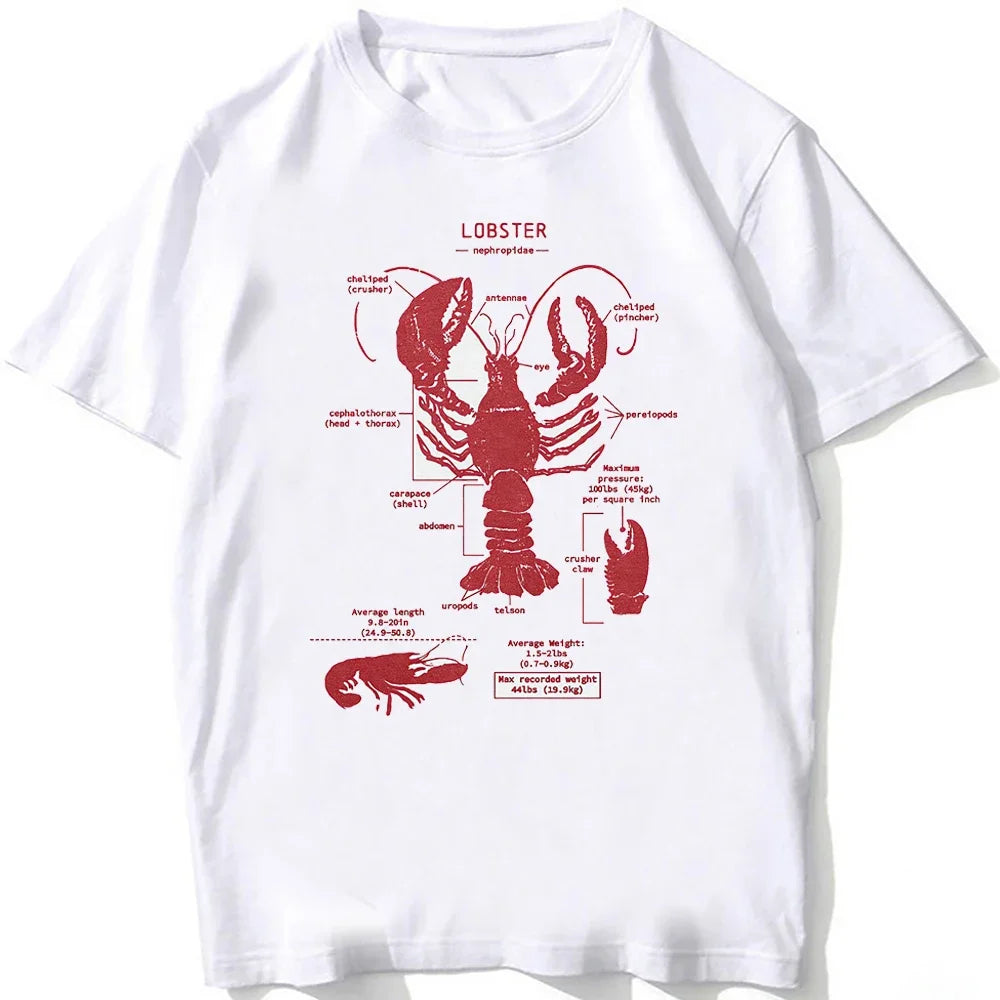 Whale Shark Anatomy Biology T-shirt Unisex Women Hip Hop Casual T Shirts Women Beach Diving White Tshirt Vintage women Tees