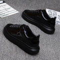 Red lacquered men's shoes Fashion black casual skateboard shoes Outdoor tennis walking shoes Universal men and women