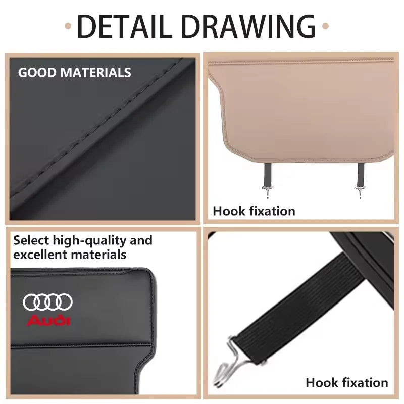 Car Sticker Car Seat Anti-Kick Pad Back Anti-Dirt For Audi Sline RS A3 A4 B8 A6 C7 A5 A7 A8 B6 C6 Q2 Q7 Q8 TT Auto Interior