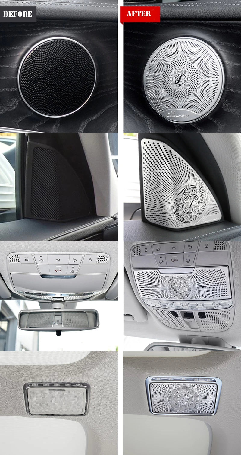 Car Audio Speaker Cover Trim Door Loudspeaker Cover Trim Car Accessories interior for Mercedes Benz E/C/GLC Class W213 W205 X253