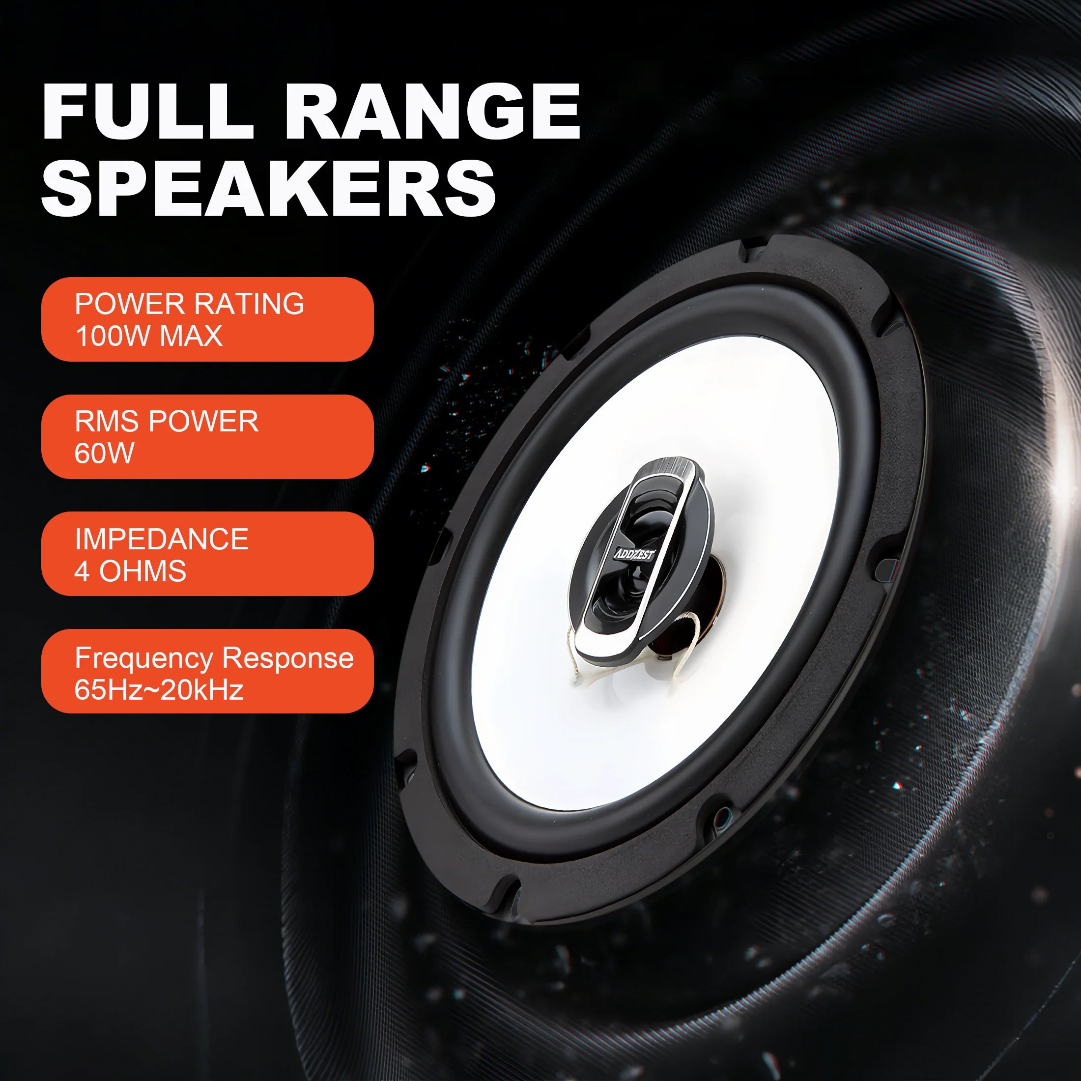2PCS 6.5" Car Coaxial Speakers, 100W Max Power, Coaxial Car Speakers, Balanced Sound + Smooth Treble, Premium Quality Audio