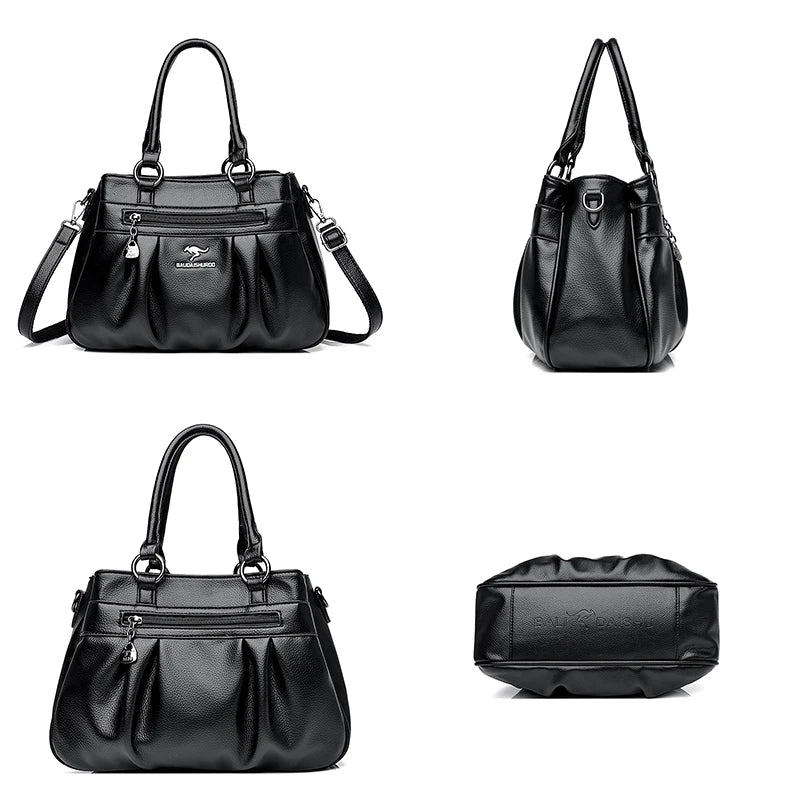Luxury Women's Brand Designer Shoulder Bags Large Capacity Solid Color Handbags High Quality Leather Crossbody Bag Shopping Bags